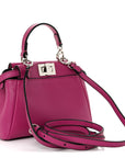 Nappa Micro Peekaboo Iconic Satchel Magenta