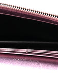 Metallic Calfskin Monogram Envelope Chain Wallet New Azalea