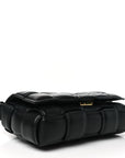 Nappa Maxi Intreccio Small Padded Cassette Crossbody Bag Black