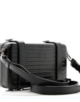 Matte Aluminum Personal Cross-Body Bag Black
