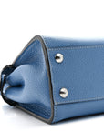 Cuoio Romano Selleria Macro Stitchings Mini Peekaboo Iconic Satchel Argento Blue
