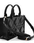Calfskin Macrocannage Mini Book Tote Black