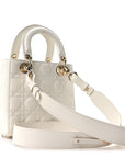 Lambskin Cannage Small My ABCD1OR Lady D1OR White