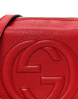 Pebbled Calfskin Small Soho Disco Bag Vibrant Red