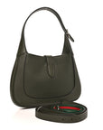 Grand Prix Calfskin Medium Jackie 1961 Hobo Dark Green