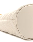 Calfskin Matelasse Mini GG Marmont 2.0 Bucket Bag White