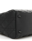 Ultra Matte Calfskin Cannage Medium Lady D1OR Black