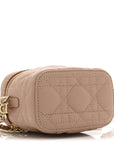 Lambskin Cannage Micro Lady D1OR Vanity Case Rose Des Vents