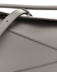 Soft Grained Calfskin Small Puzzle Edge Bag Pearl Grey