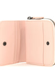 Nappa Intrecciato Small Bi-Fold Zip Wallet Pink