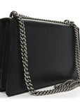 Pebbled Calfskin Small Dionysus Shoulder Bag Black