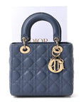 Lambskin Cannage Small My ABCD1OR Lady D1OR Blue