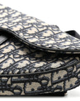 Oblique Mens Saddle Bag Blue