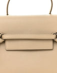Grained Calfskin Micro Belt Bag Light Taupe