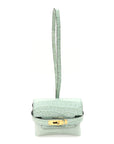 Matte Alligator Festival Kelly Bag Charm Vert D'eau