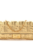 Vitello Catalan Mirror FF 1974 Embossed Continental Wallet on Chain Gold
