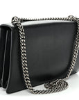 Pebbled Calfskin Small Dionysus Shoulder Bag Black