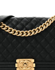 Caviar Quilted Medium Boy Flap Black