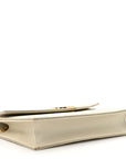 Grain De Poudre Matelasse Chevron Monogram Envelope Chain Wallet Crema Soft