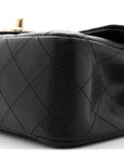 Caviar Quilted Mini Rectangular Flap Black