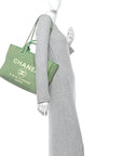 Mixed Fibers Small Deauville Tote Green
