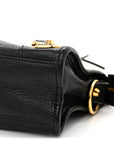 Chevre Gold Metallic Edge Hardware Mini City Black