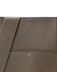 Soft Grained Calfskin Sangle Bucket Bag Taupe