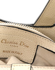 Grained Calfskin Saddle Bag White