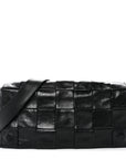 Paper Calfskin Intrecciato Stretch Cassette Black