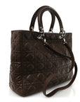 Lambskin Cannage Large Lady D1OR Brown