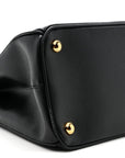 Saffiano Small Galleria Double Zip Tote Black