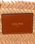 Raffia Calfskin Triomphe Teen Panier Tan