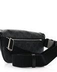 GG Supreme Monogram Textured Calfskin Retro Interlocking G Belt Bag Black