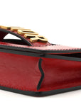 Calfskin J'AD1OR Chain Flap Bag Red