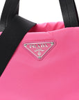 Tessuto Nylon Soft Padded Shopping Tote Fuxia
