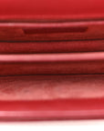 Grained Calfskin Medium Monogram Sunset Satchel Red