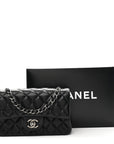Lambskin Quilted Mini Rectangular Flap Black