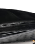 Nappa Intrecciato Long Andiamo Top Handle Clutch Black