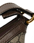 GG Supreme Monogram Web Small Ophidia Half Moon Hobo Brown