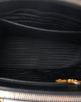 Saffiano Small Galleria Double Zip Tote Black
