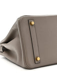 Taurillon Novillo Birkin 30 Gris Asphalte