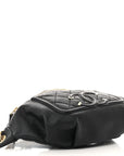 Caviar Quilted Filigree Waist Bag Black
