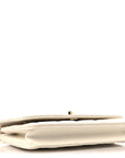 Lambskin Enamel Quilted Pearl Crush Wallet On Chain WOC White