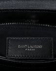 Calfskin Y Quilted Monogram Monochrome Toy Loulou Crossbody Bag Black