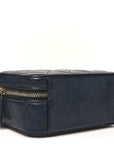 Lambskin Quilted Small Trendy CC Camera Case With Chain Navy