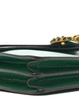 Dollar Calfskin Crystal Small Dionysus Shoulder Bag Emerald