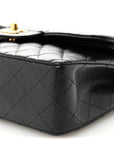 Caviar Quilted Small Double Flap Black