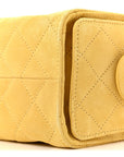 Suede Quilted Mini CHNL 25 Handbag Yellow