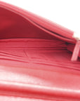 Caviar Quilted Wallet on Chain WOC Red