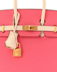 Epsom Horseshoe Birkin Sellier 25 Rose Azalee Nata